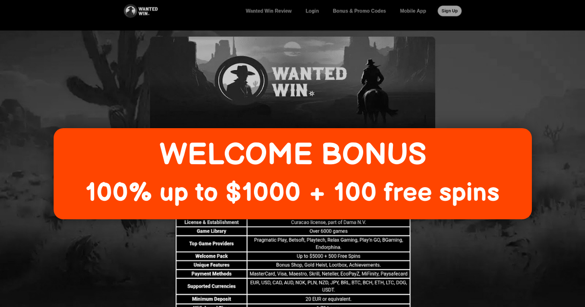 Wanted Win Casino: Top Slots in Australia
